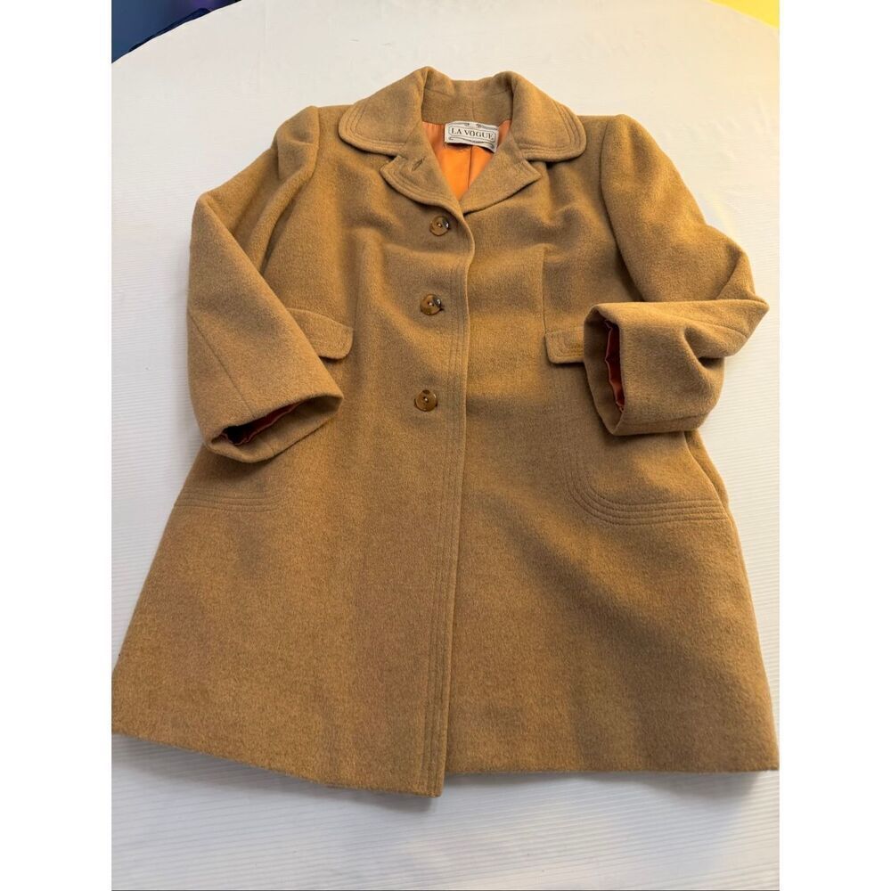 Denise Originals La Vogue Pure Mongolian Camel Hair VTG Jacket Coat Size Small